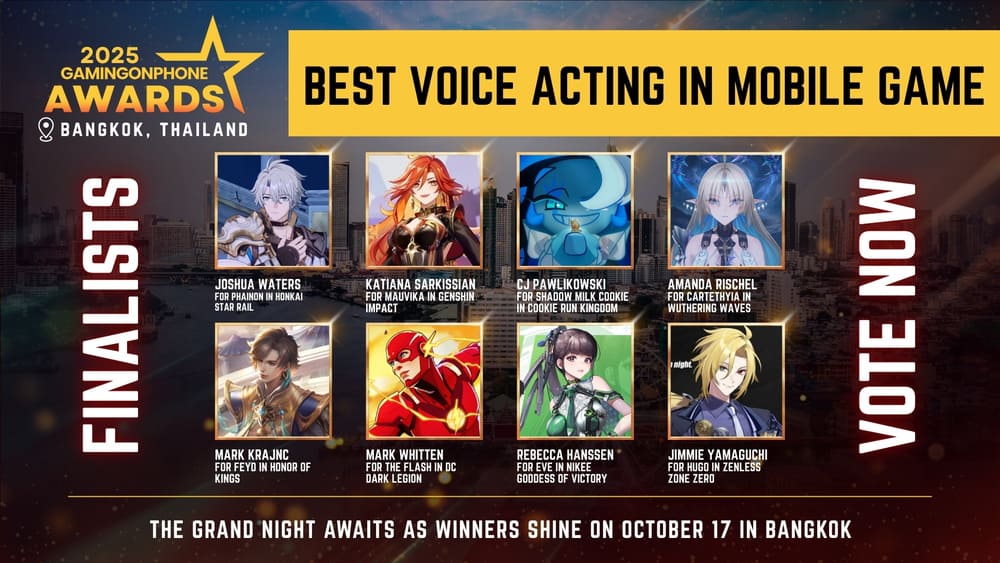 GamingonPhone Awards 2025 - Best Voice Acting in Mobile Game