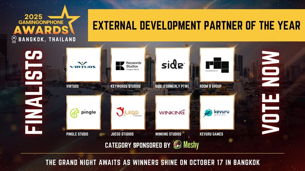 GamingonPhone Awards 2025 - External Development Partner Of The Year