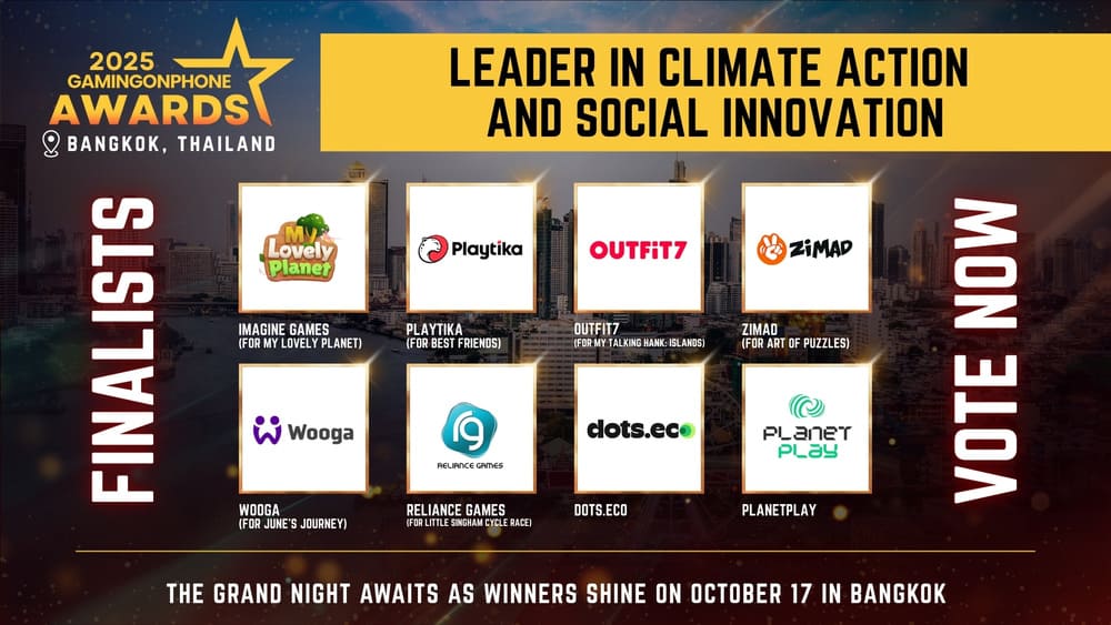 GamingonPhone Awards 2025 - Leader in Climate Action and Social Innovation