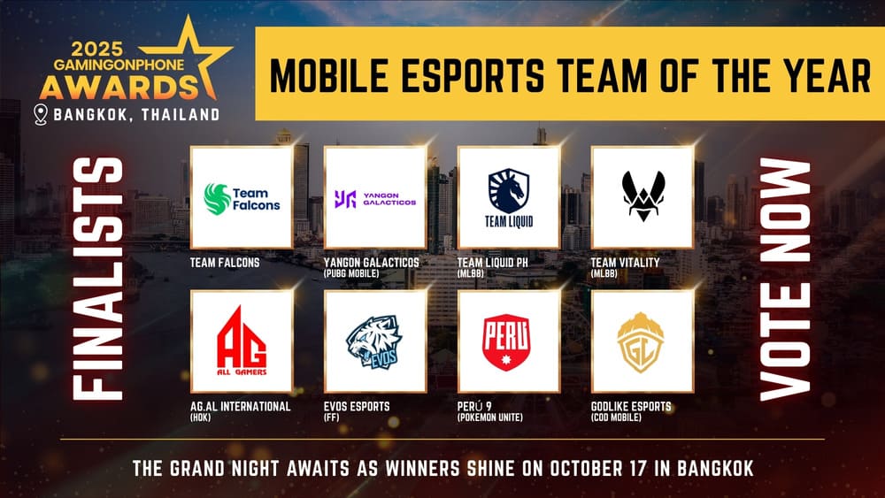 GamingonPhone Awards 2025 - Mobile Esports Team Of The Year