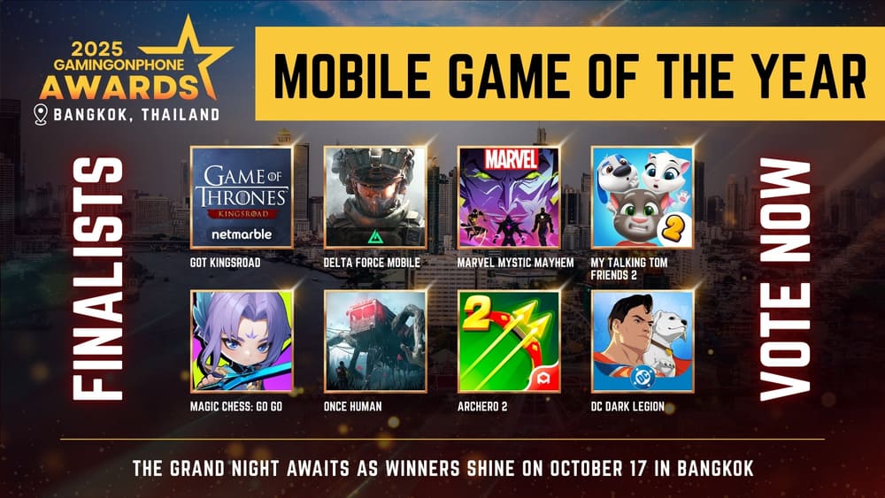 GamingonPhone Awards 2025 - Mobile Game Of The Year