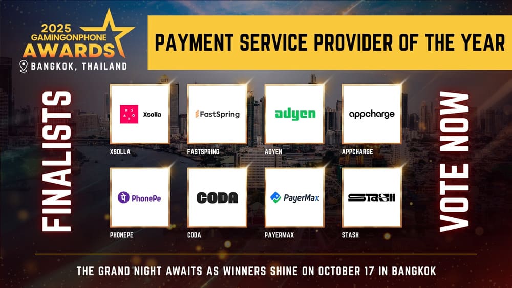 GamingonPhone Awards 2025 - Payment Service Provider Of The Year