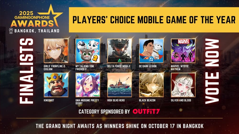 GamingonPhone Awards 2025 - Players’ Choice Game Of The Year