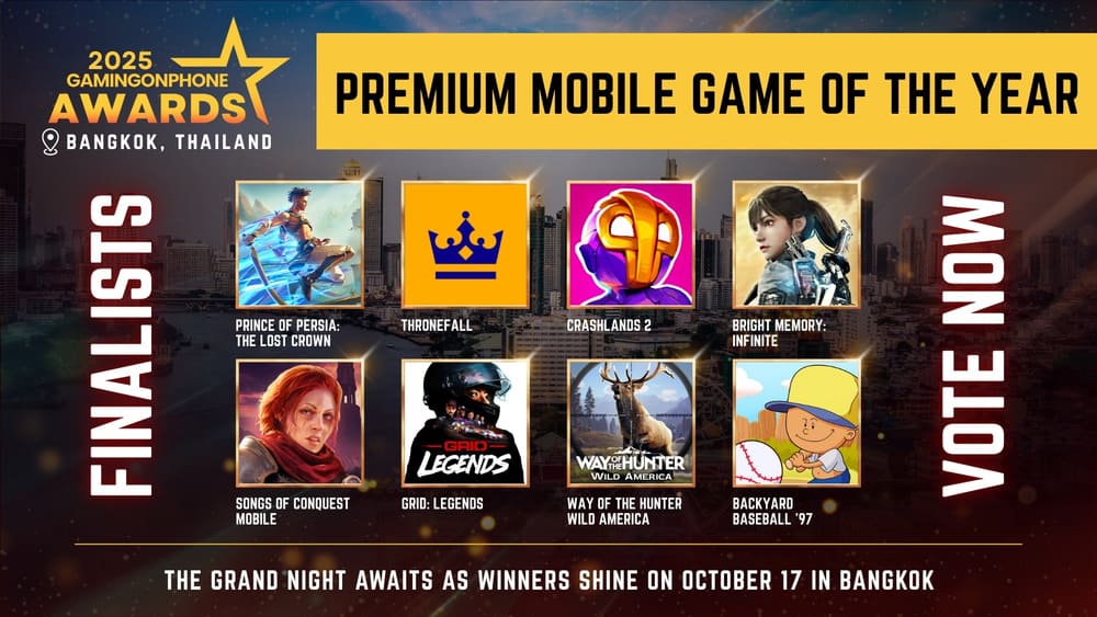 GamingonPhone Awards 2025 - Premium Mobile Game Of The Year