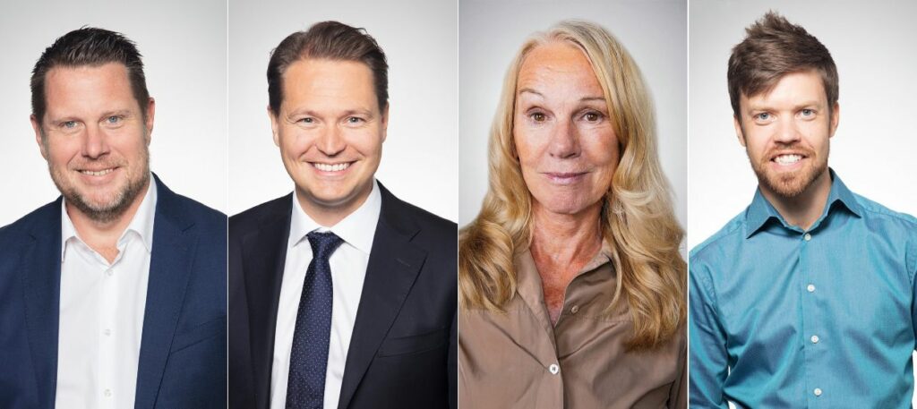 Lars Wingefors, Jacob Jonmyren, Kicki Wallje-Lund, and Anton Westbergh